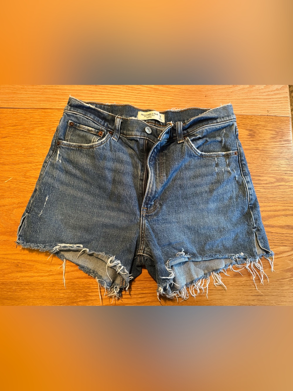 Abercrombie & Fitch Distressed Denim Cutoff Shorts - Blue